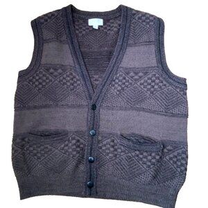 Vintage Chapel Hill Cotton Club Cotton Knit Sweater Vest Men's Size Large